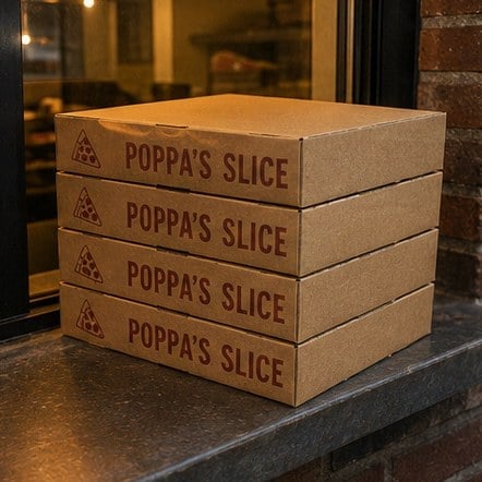 Promotional custom pizza boxes with company logo