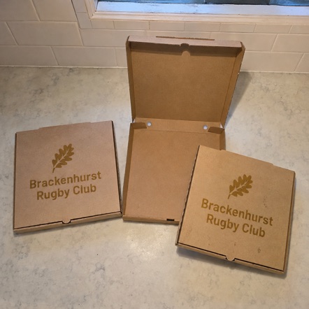 Kraft 12" medium pizza boxes printed with the Napoli Lane logo